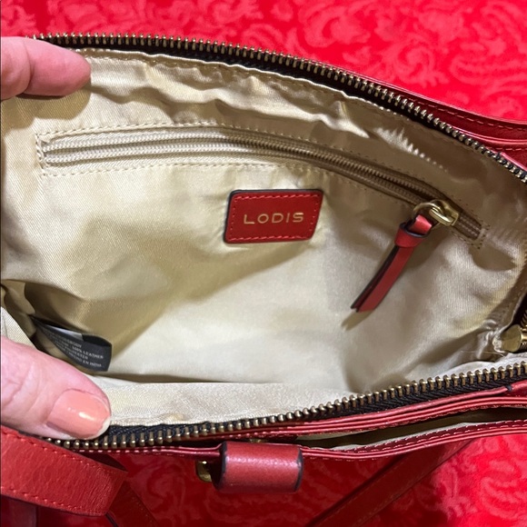 Lodis Crimson Leather Crossbody Bag - Picture 11 of 12